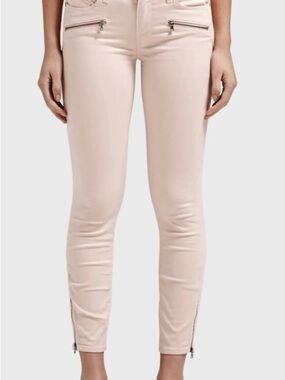 Paige Jane zip crop jeans Blush Size 24